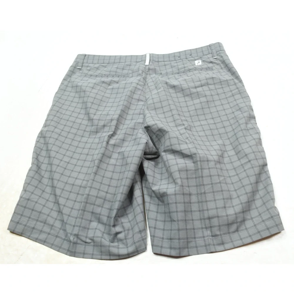 FootJoy Golf Shorts Mens 34 Gray Check 10